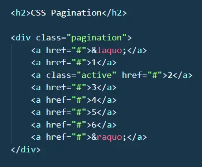 CSS Pagination