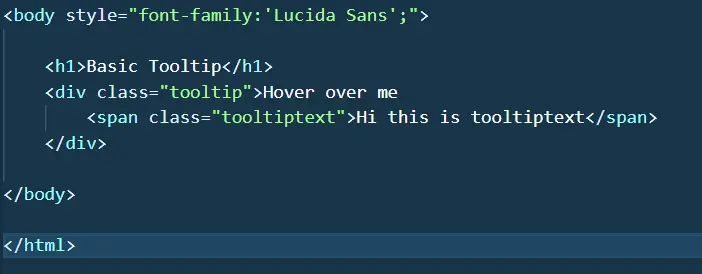 CSS ToolTip Text