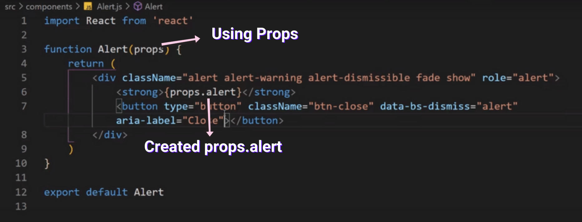 Adding + Auto Dismissing Alert Messages | Complete React Course in Hindi  #13 | CodeWithHarry